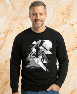 Abstraktní horské kolo, bílý potisk