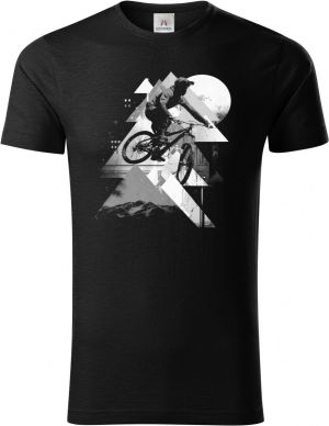 Abstraktní horské kolo, bílý potisk