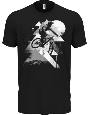 Abstraktní horské kolo, bílý potisk