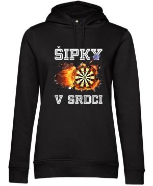 Šipky v srdci. Bílý text