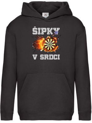 Šipky v srdci. Bílý text