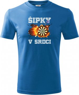 Šipky v srdci. Bílý text