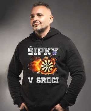 Šipky v srdci. Bílý text