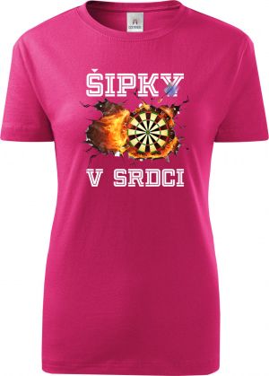 Šipky v srdci. Bílý text