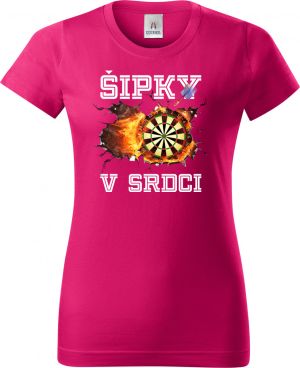 Šipky v srdci. Bílý text