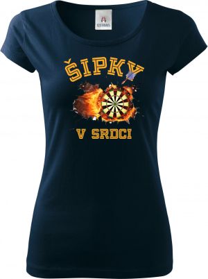 Šipky v srdci. Žlutý text