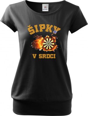 Šipky v srdci. Žlutý text