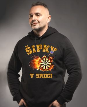 Šipky v srdci. Žlutý text