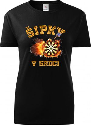 Šipky v srdci. Žlutý text