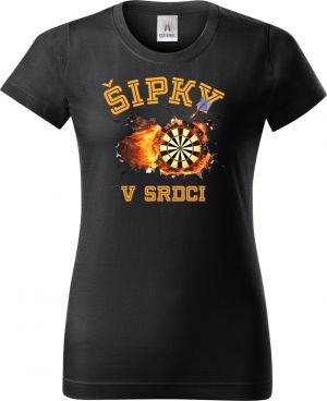 Šipky v srdci. Žlutý text