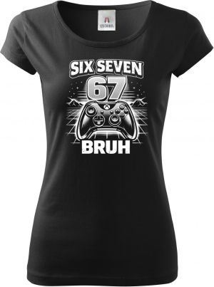 Six seven bruh gaming, V1, bílý tisk