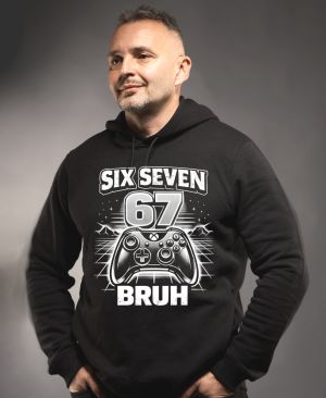 Six seven bruh gaming, V1, bílý tisk