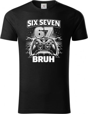 Six seven bruh gaming, V1, bílý tisk