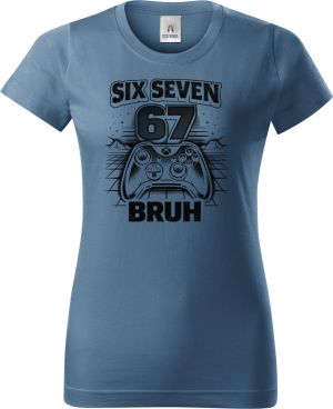 Six seven bruh gaming, V1, černý tisk