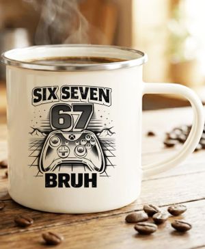 Six seven bruh gaming, V1, černý tisk