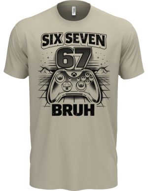 Six seven bruh gaming, V1, černý tisk