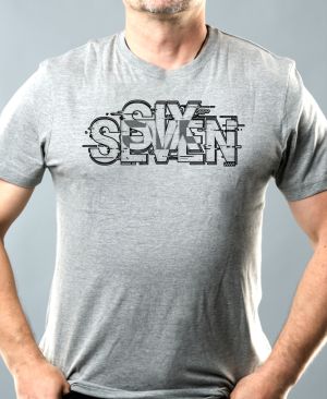 Six seven glitch, černý tisk