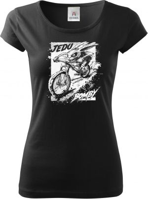 Sjezdař, jedu bomby, V1, bílý potisk