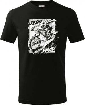 Sjezdař, jedu bomby, V1, bílý potisk