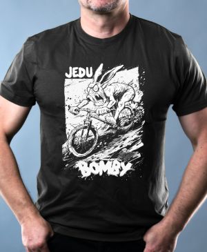 Sjezdař, jedu bomby, V2, bílý potisk