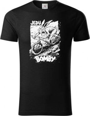 Sjezdař, jedu bomby, V2, bílý potisk