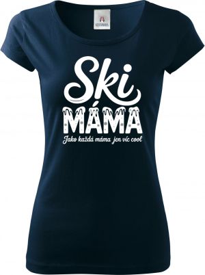Ski Máma.Jako každá máma jen víc cool, bílý tisk
