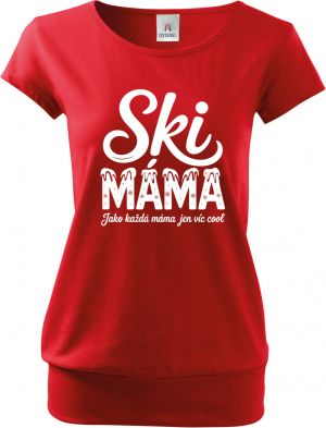 Ski Máma.Jako každá máma jen víc cool, bílý tisk