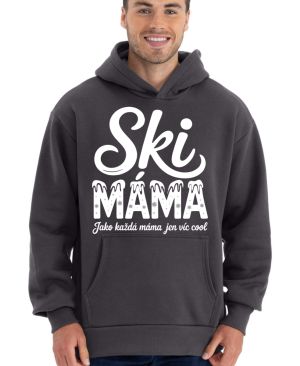 Ski Máma.Jako každá máma jen víc cool, bílý tisk