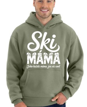 Ski Máma.Jako každá máma jen víc cool, bílý tisk