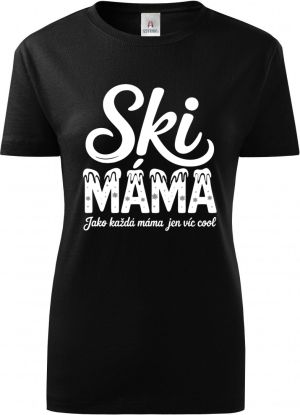 Ski Máma.Jako každá máma jen víc cool, bílý tisk