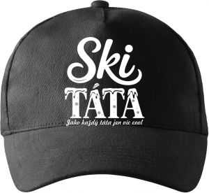 Ski táta.Jako každý táta jen víc cool, bílý tisk