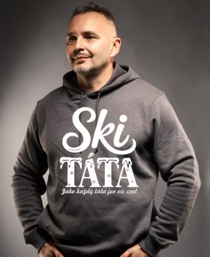 Ski táta.Jako každý táta jen víc cool, bílý tisk