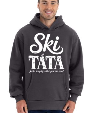 Ski táta.Jako každý táta jen víc cool, bílý tisk
