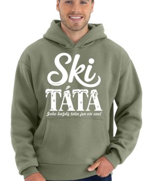 Ski táta.Jako každý táta jen víc cool, bílý tisk