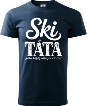 Ski táta.Jako každý táta jen víc cool, bílý tisk
