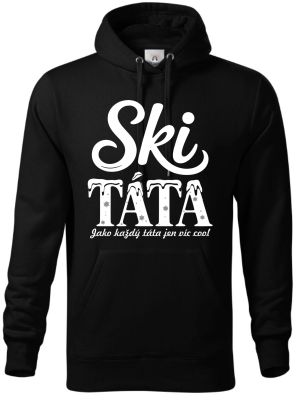 Ski táta.Jako každý táta jen víc cool, bílý tisk