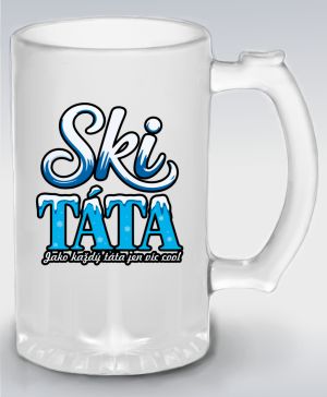 Ski táta.Jako každý táta jen víc cool, černý tisk