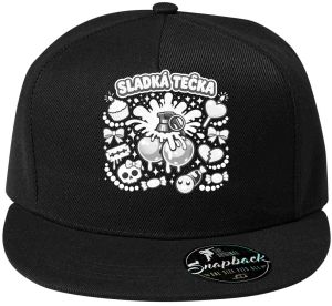 Sladká tečka, bílý potisk