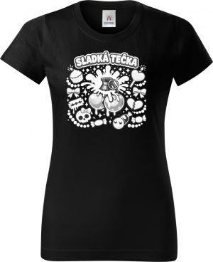 Sladká tečka, bílý potisk