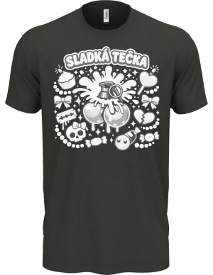 Sladká tečka, bílý potisk