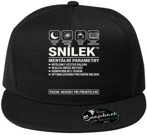 Snílek, bílý potisk