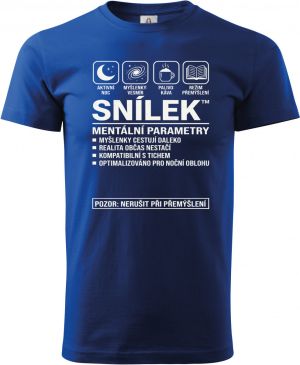 Snílek, bílý potisk