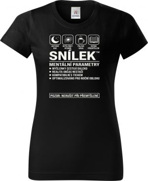 Snílek, bílý potisk