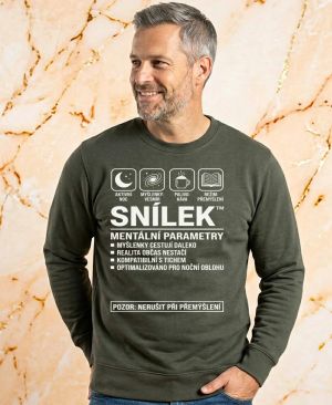 Snílek, bílý potisk