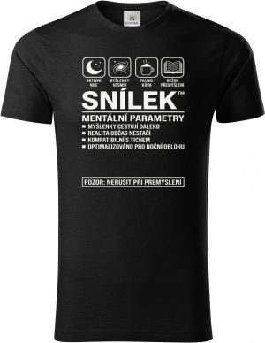 Snílek, bílý potisk