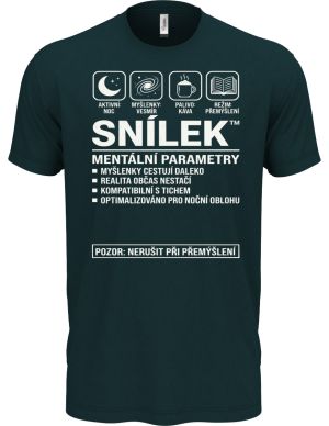 Snílek, bílý potisk