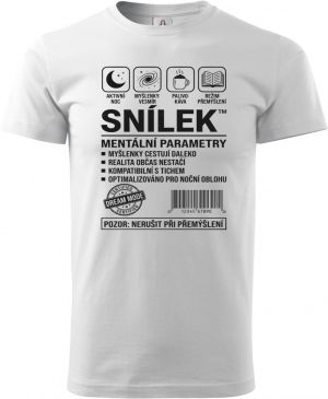 Snílek, černý potisk