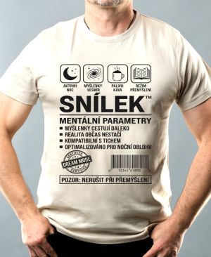 Snílek, černý potisk