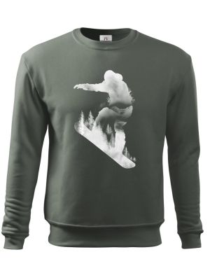 Snowboardista, bílý potisk