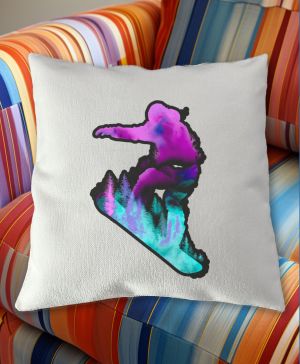Snowboardista, černý potisk